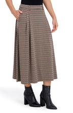 Plaid Midi with Front Pleats and Side Pockets