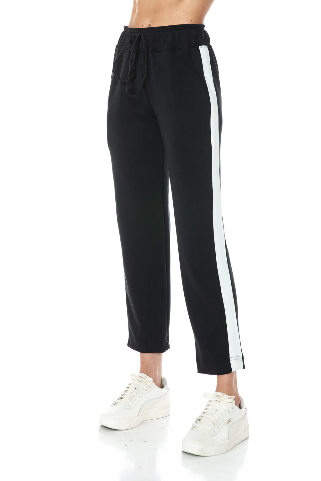 Modal Scuba Knit Jogger w Contrast Stripe