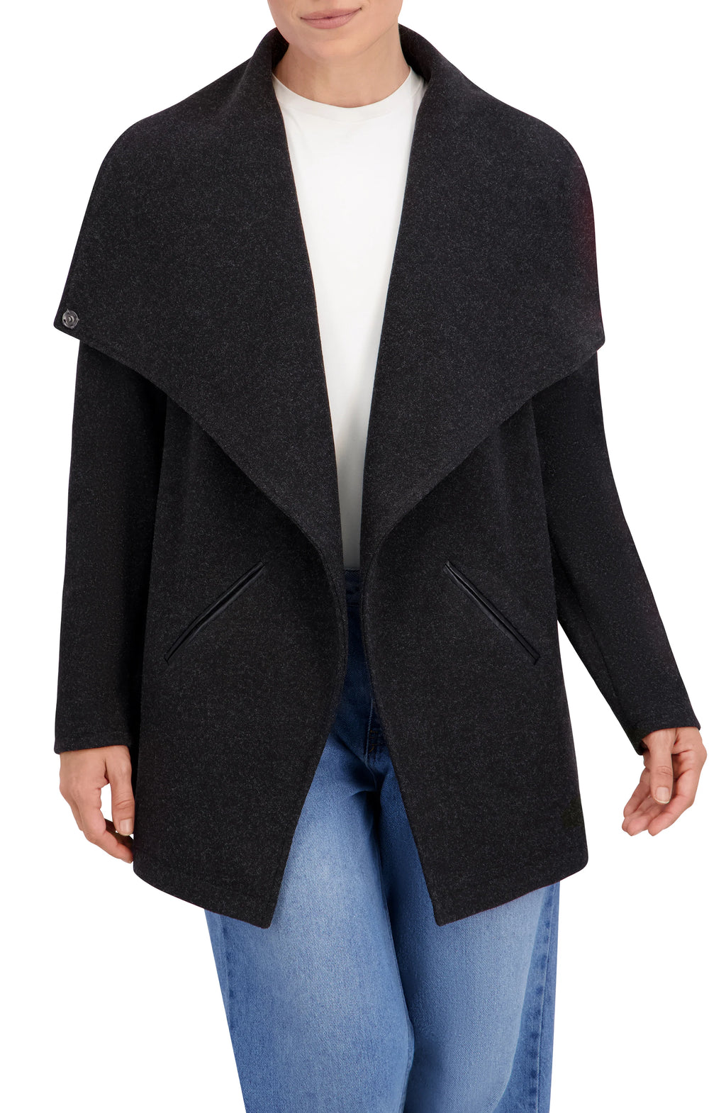Vegan Cashmere Drape Jacket