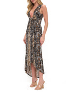 Printed Twist Front Dress