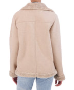 Vegan Cashmere faux shearling boyfriend moto