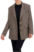 Plaid Single Breasted Boyfriend Blazer