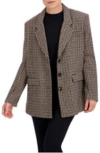Plaid Single Breasted Boyfriend Blazer