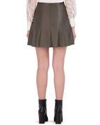 Butter Vegan Leather Flounce Skirt