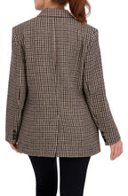 Plaid Single Breasted Boyfriend Blazer