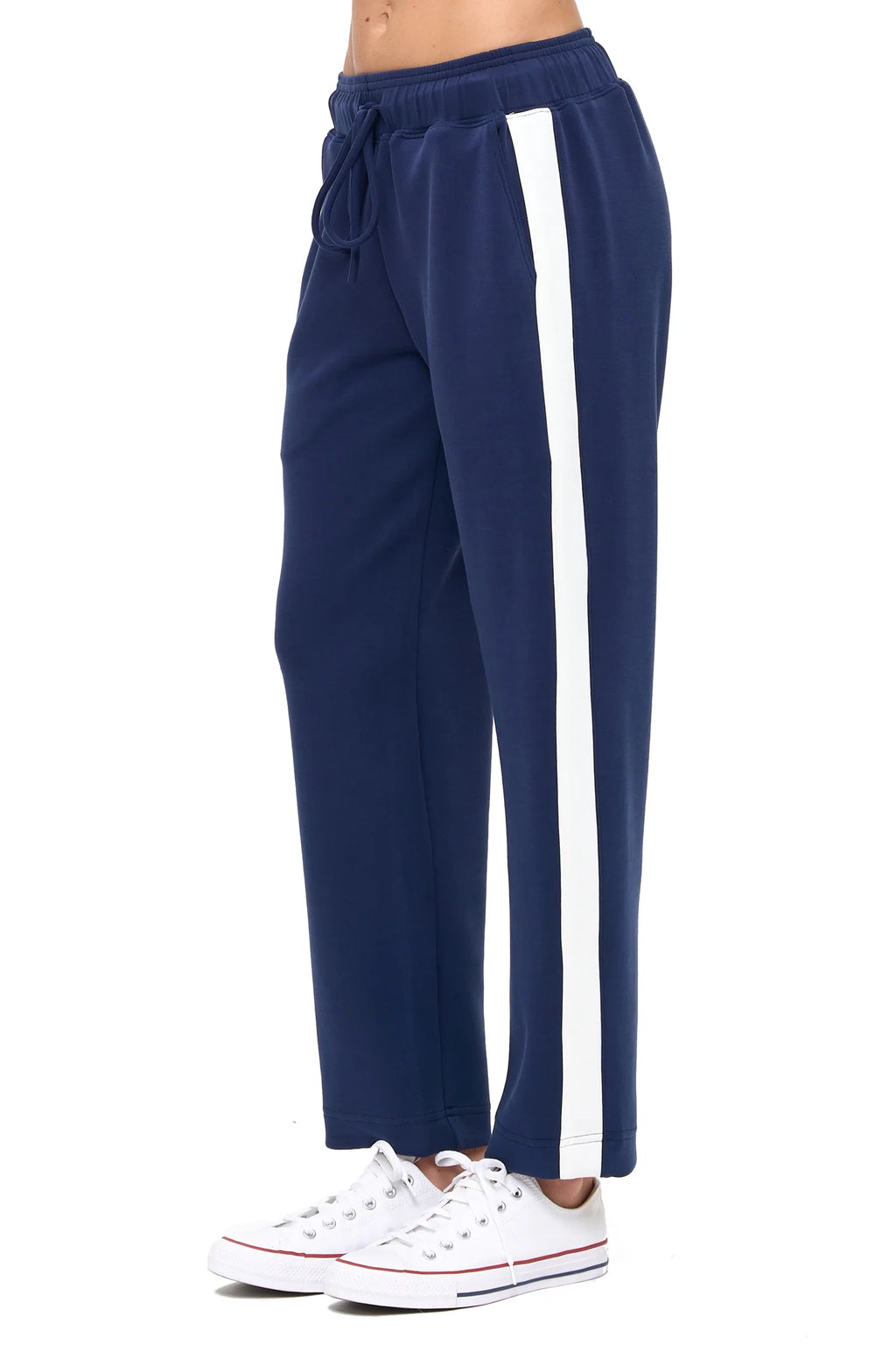 Modal Scuba Knit Jogger w Contrast Stripe