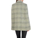 Vegan Cashmere Plaid Cape Jacket