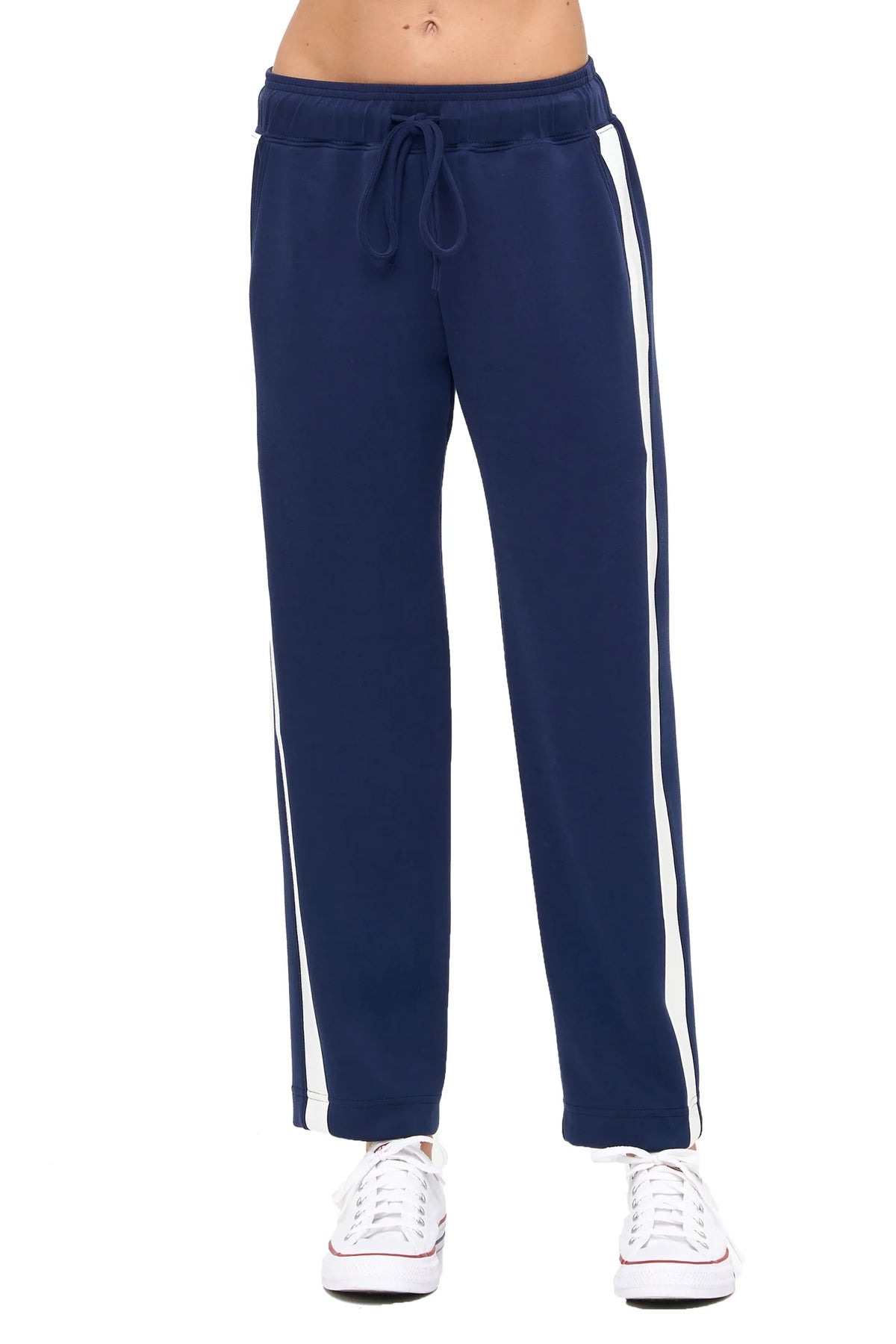 Modal Scuba Knit Jogger w Contrast Stripe