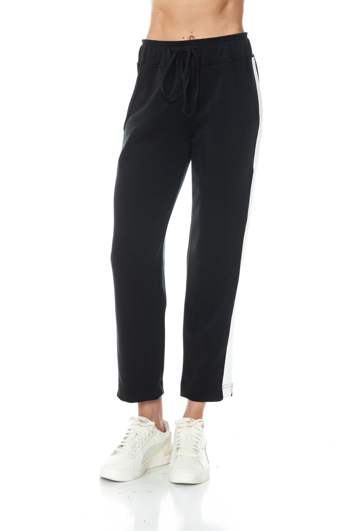 Modal Scuba Knit Jogger w Contrast Stripe
