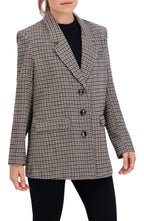 Plaid Single Breasted Boyfriend Blazer