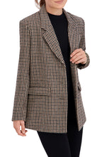 Plaid Single Breasted Boyfriend Blazer