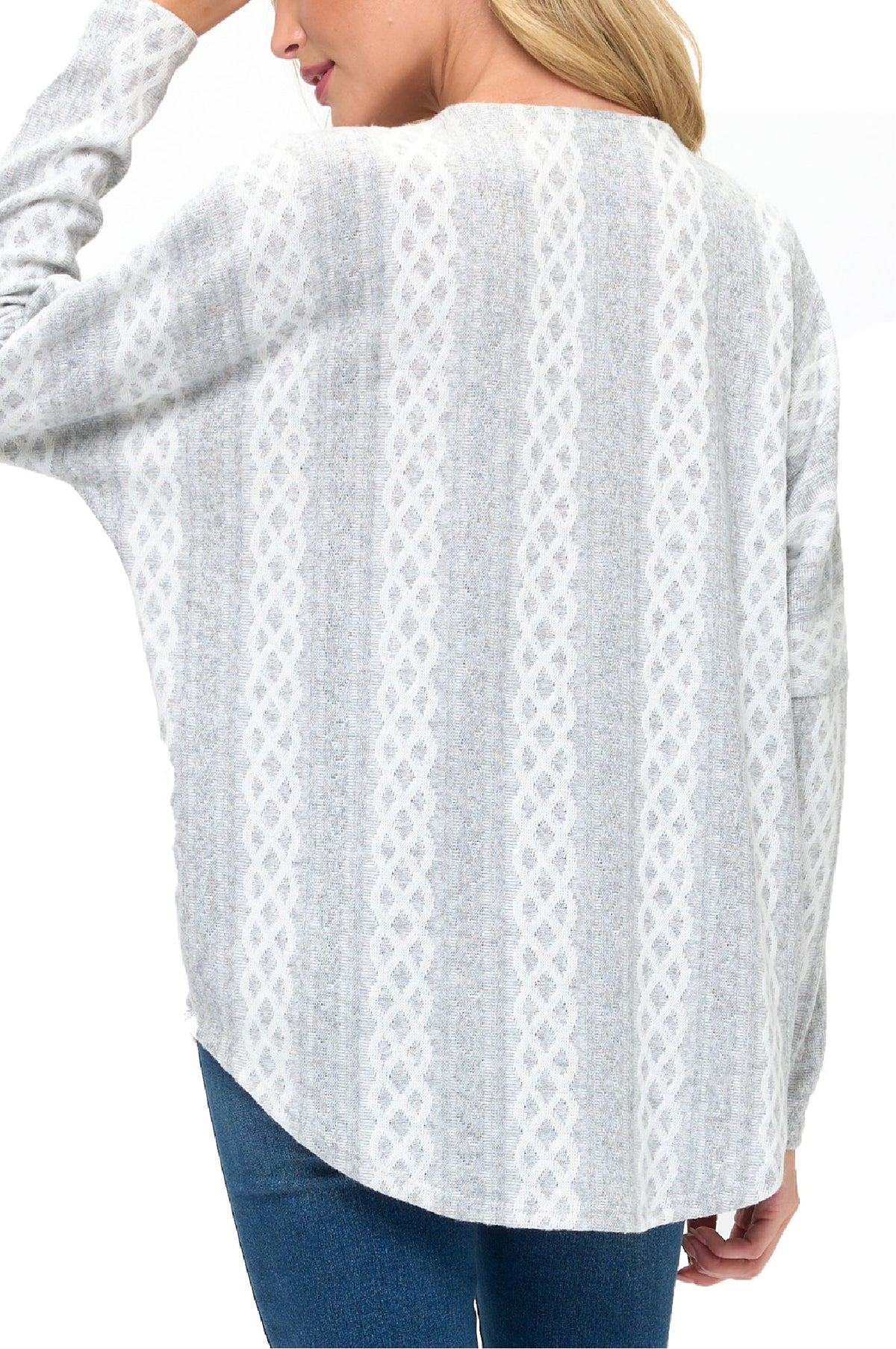 Half Zip Drop Shoulder Top