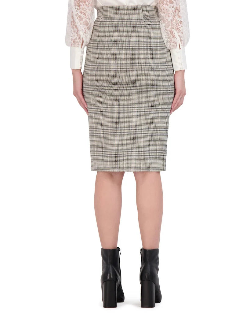 Knit Pencil Skirt with Front Vent