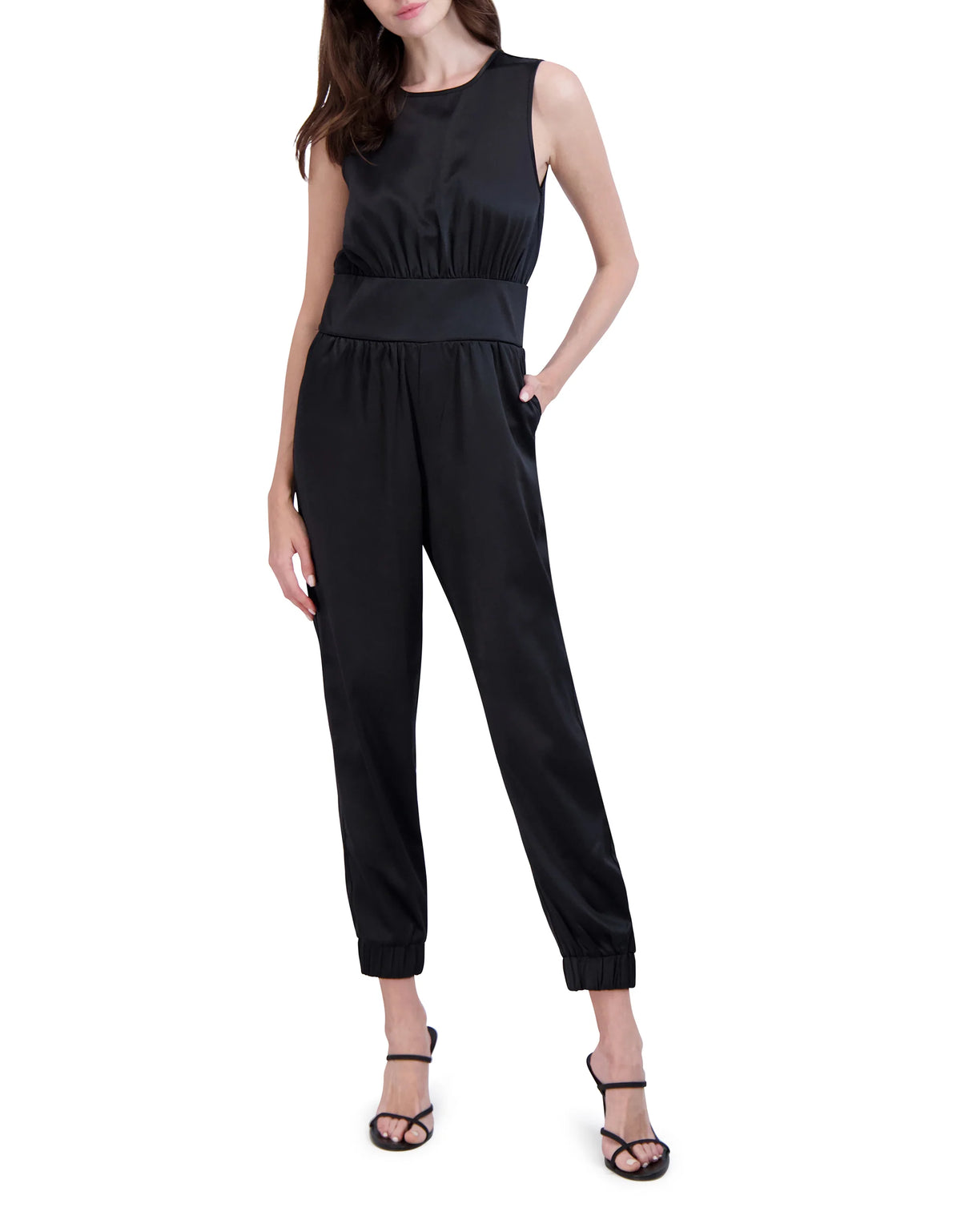 Sleeveless Satin Jumpsuit