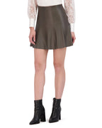 Butter Vegan Leather Flounce Skirt