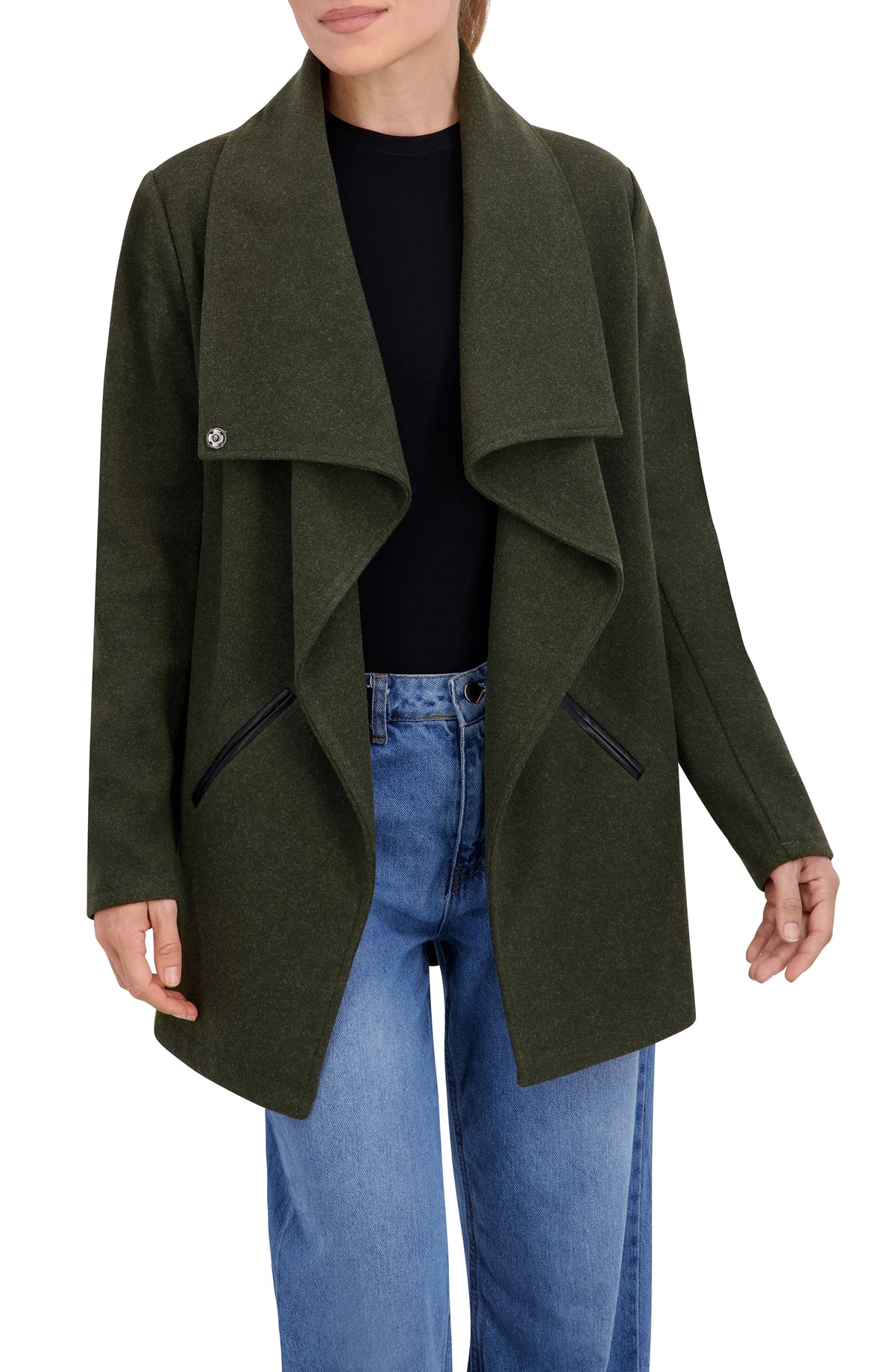Vegan Cashmere Drape Jacket