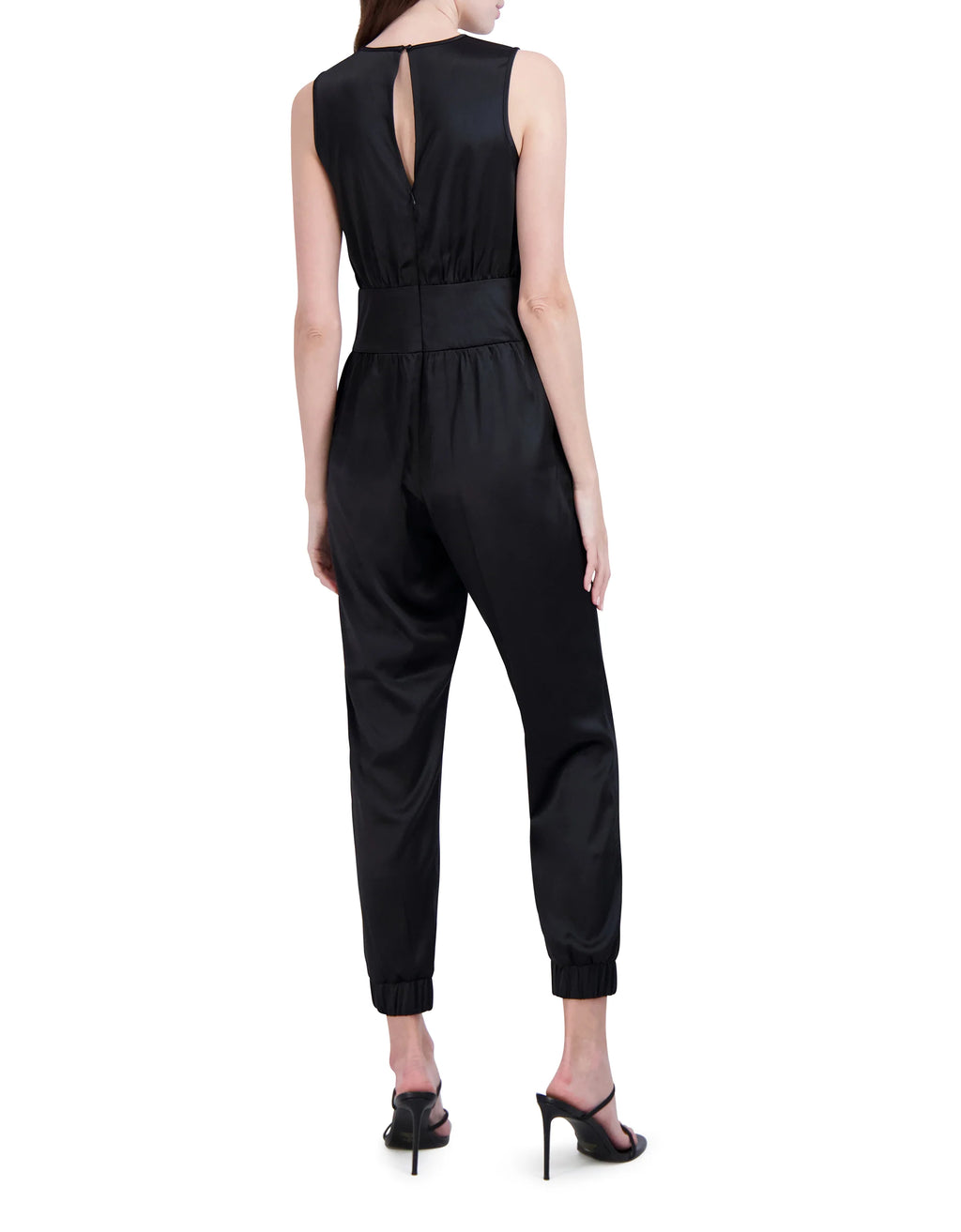 Sleeveless Satin Jumpsuit