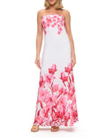 Printed Strapless Dress