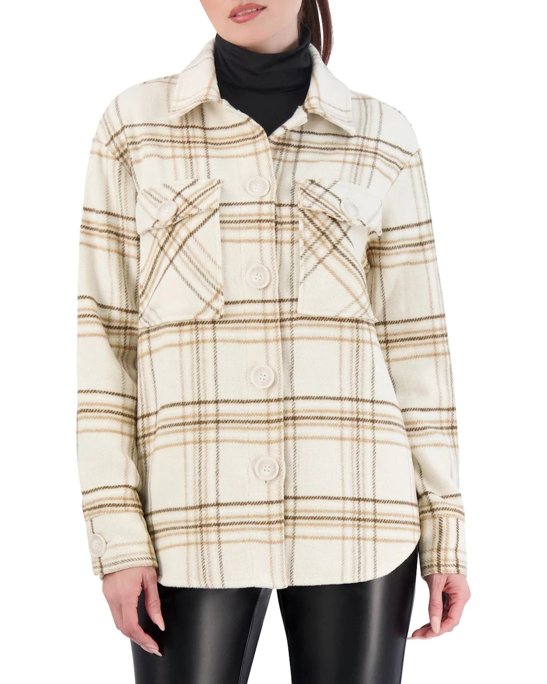 Unlined Vegan Cashmere Plaid Shacket