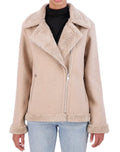 Vegan Cashmere faux shearling boyfriend moto